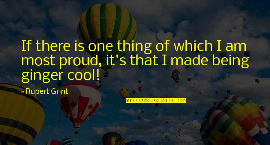Being Too Proud Quotes By Rupert Grint: If there is one thing of which I