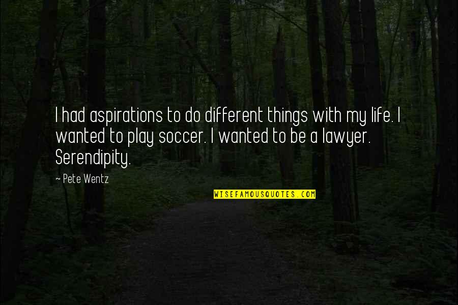 Being Tough In Life Quotes By Pete Wentz: I had aspirations to do different things with