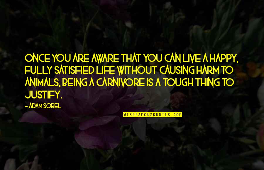 Being Tough Quotes By Adam Sobel: Once you are aware that you can live