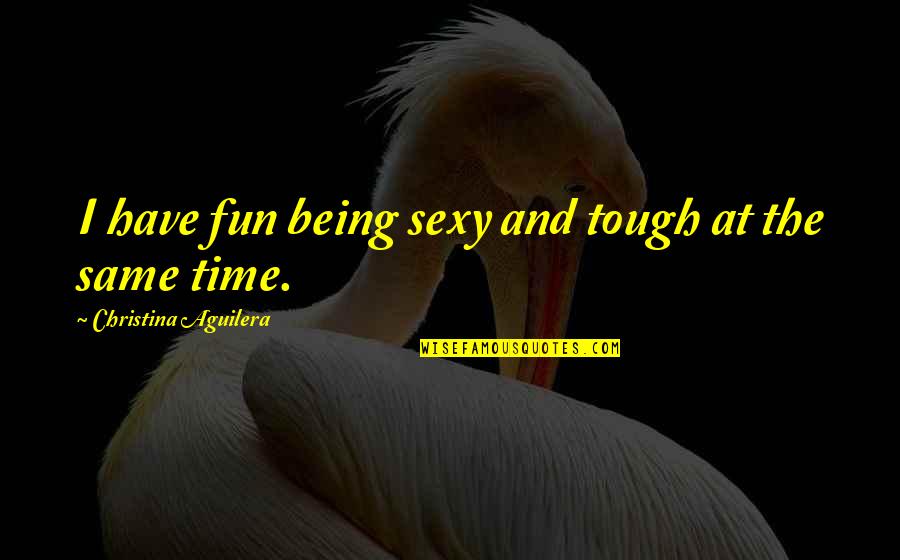 Being Tough Quotes By Christina Aguilera: I have fun being sexy and tough at