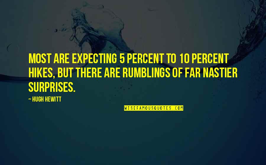 Being True To Yourself And Others Quotes By Hugh Hewitt: Most are expecting 5 percent to 10 percent