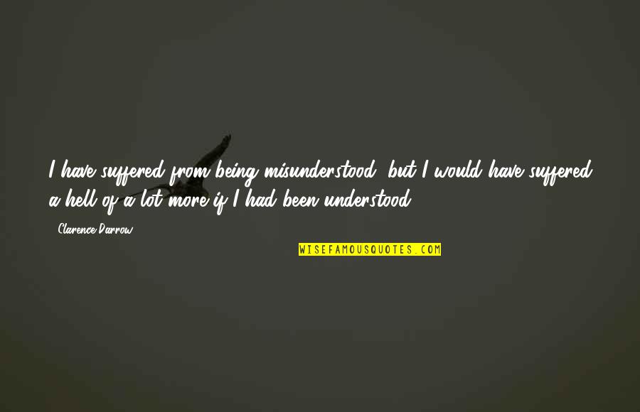 Being Understood Quotes By Clarence Darrow: I have suffered from being misunderstood, but I
