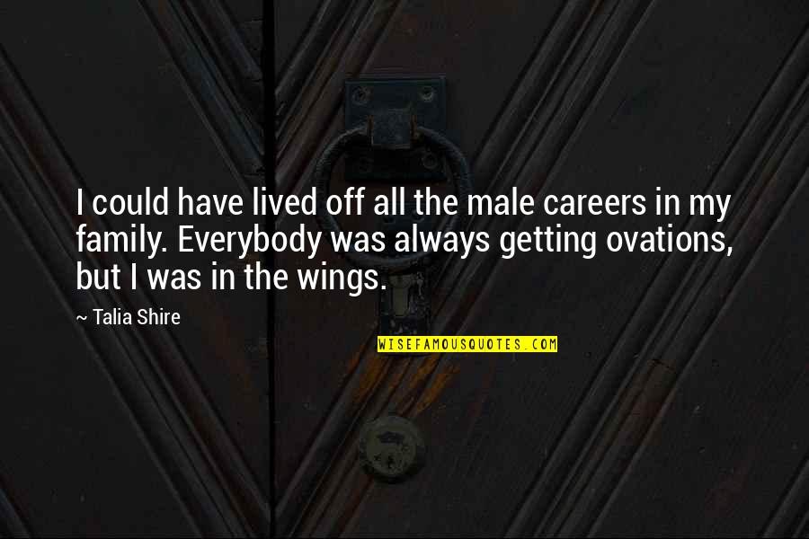 Being Unwelcome Quotes By Talia Shire: I could have lived off all the male