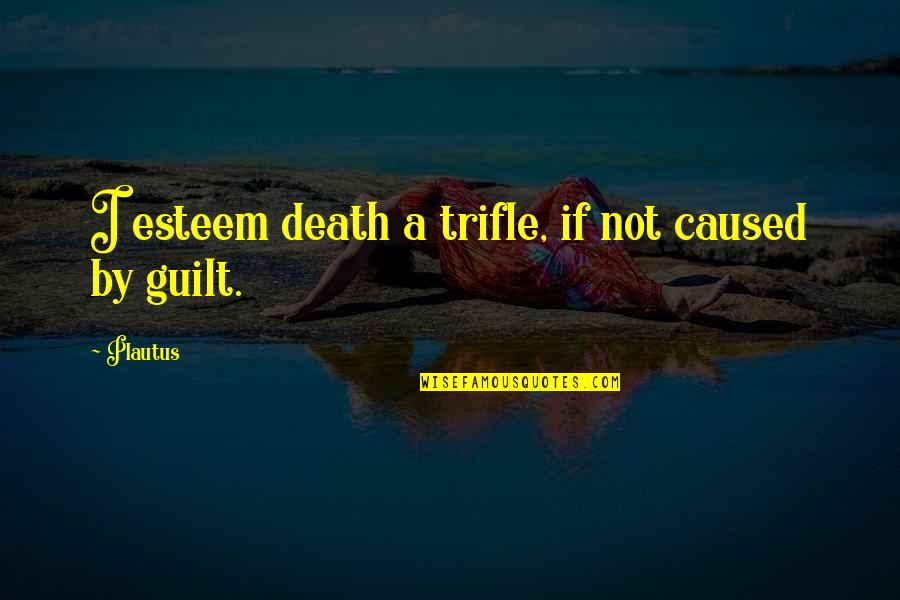 Being Warned Quotes By Plautus: I esteem death a trifle, if not caused