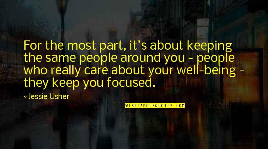 Being Well Quotes By Jessie Usher: For the most part, it's about keeping the Being Well Quotes By Jessie Usher: For the most part, it's about keeping the