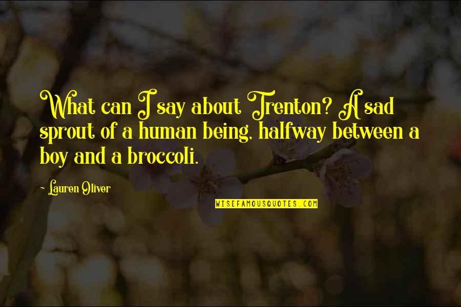 Being What You Say You Are Quotes By Lauren Oliver: What can I say about Trenton? A sad