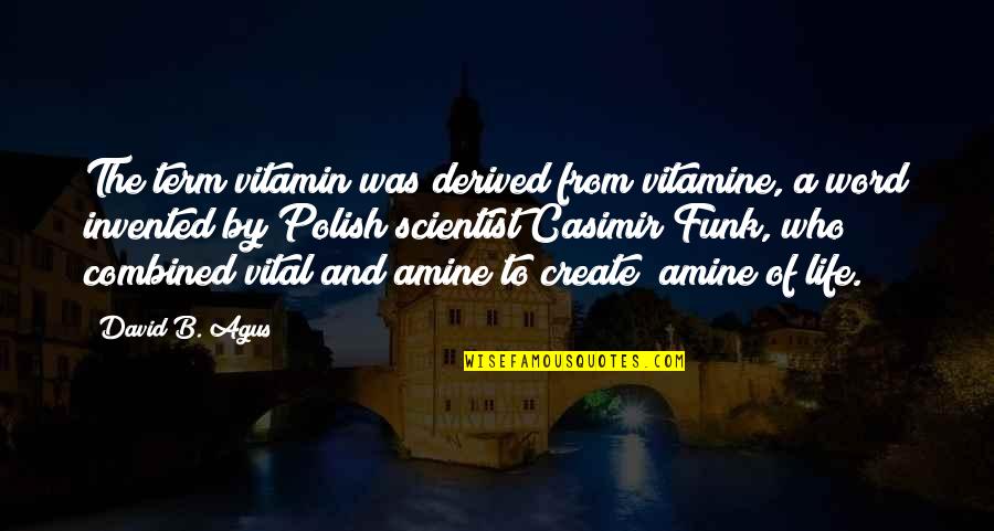 Being Young And Having Fun Tumblr Quotes By David B. Agus: The term vitamin was derived from vitamine, a