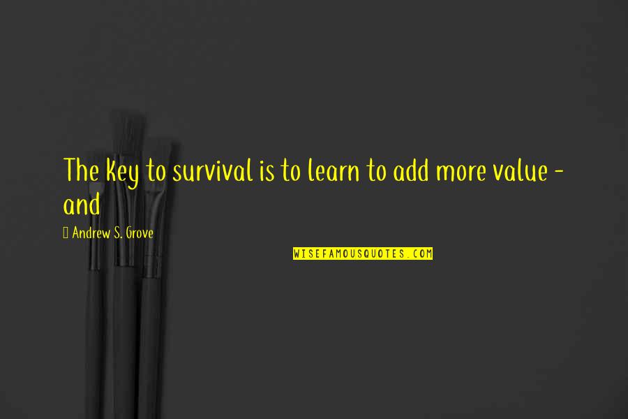 Beintehaa Quotes By Andrew S. Grove: The key to survival is to learn to
