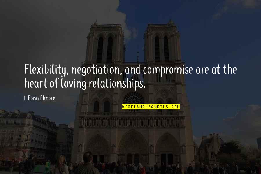 Beitrag English Quotes By Ronn Elmore: Flexibility, negotiation, and compromise are at the heart