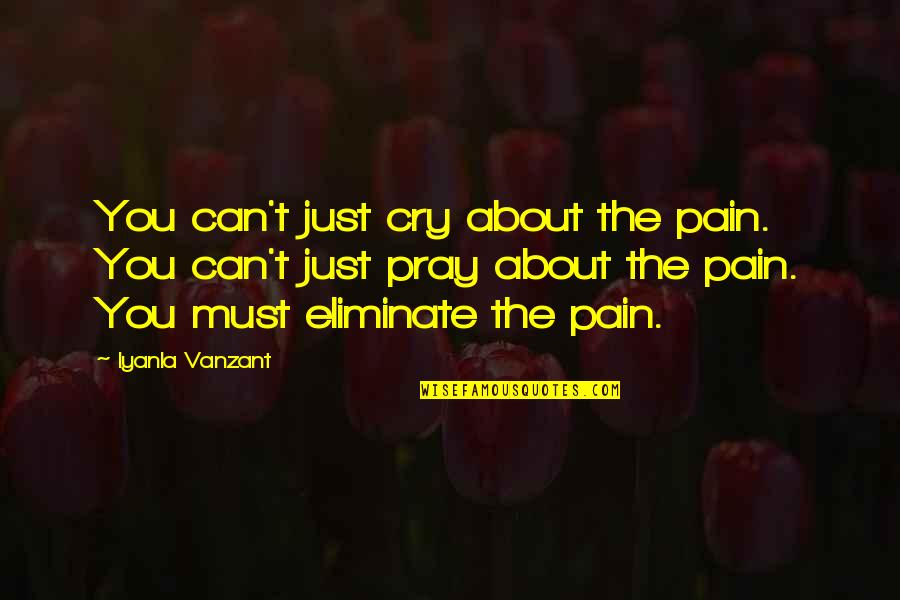 Bejana Gelas Quotes By Iyanla Vanzant: You can't just cry about the pain. You