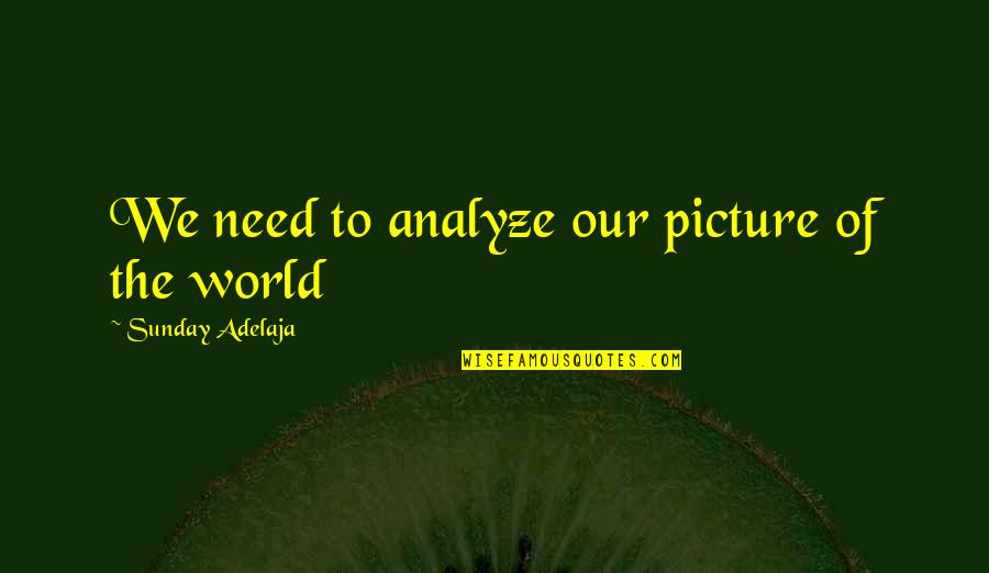 Bejeezus Spelling Quotes By Sunday Adelaja: We need to analyze our picture of the