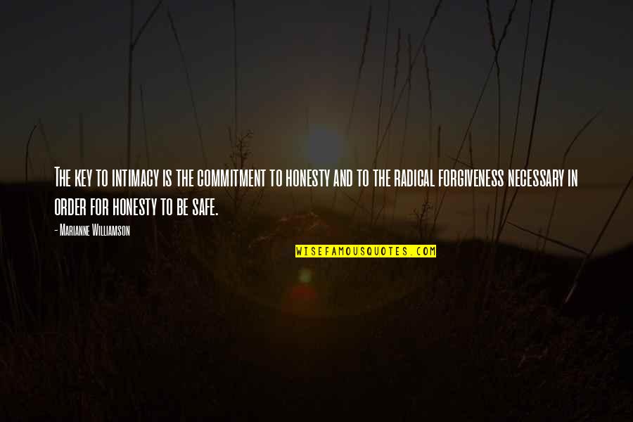 Bekaar Quotes By Marianne Williamson: The key to intimacy is the commitment to Bekaar Quotes By Marianne Williamson: The key to intimacy is the commitment to