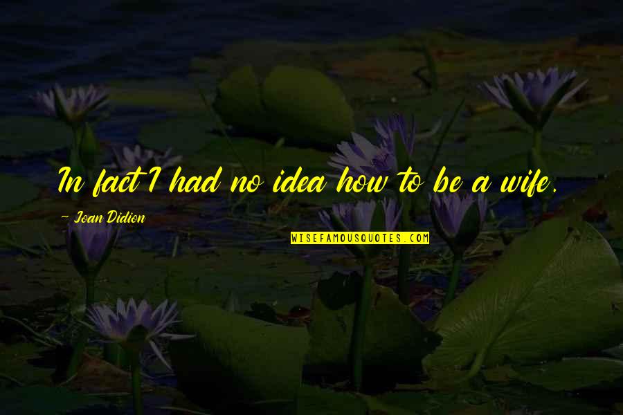 Bekayak Quotes By Joan Didion: In fact I had no idea how to Bekayak Quotes By Joan Didion: In fact I had no idea how to