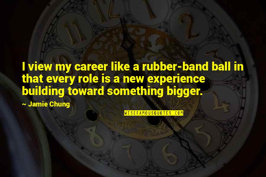 Bektesevic Motorcycle Quotes By Jamie Chung: I view my career like a rubber-band ball