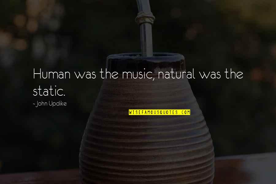 Bel Canto Ann Patchett Quotes By John Updike: Human was the music, natural was the static.