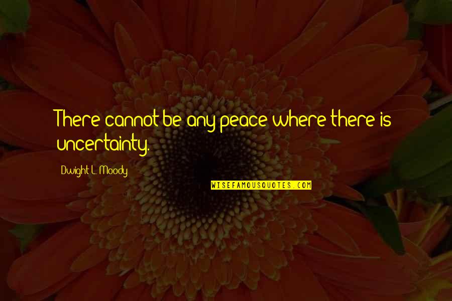 Belakang Npwp Quotes By Dwight L. Moody: There cannot be any peace where there is