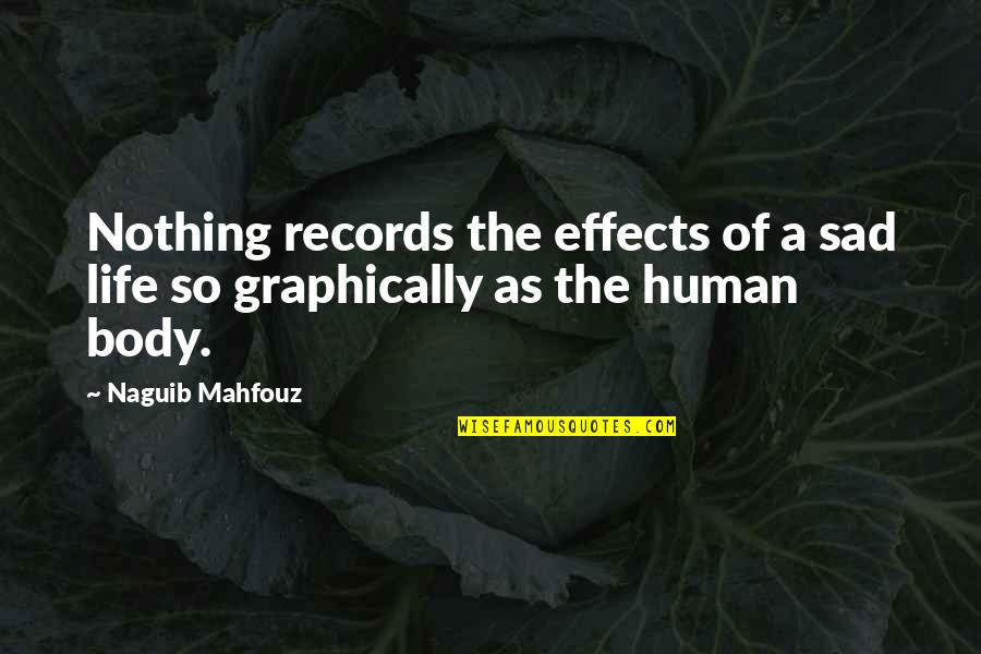 Belangstellingstest Quotes By Naguib Mahfouz: Nothing records the effects of a sad life