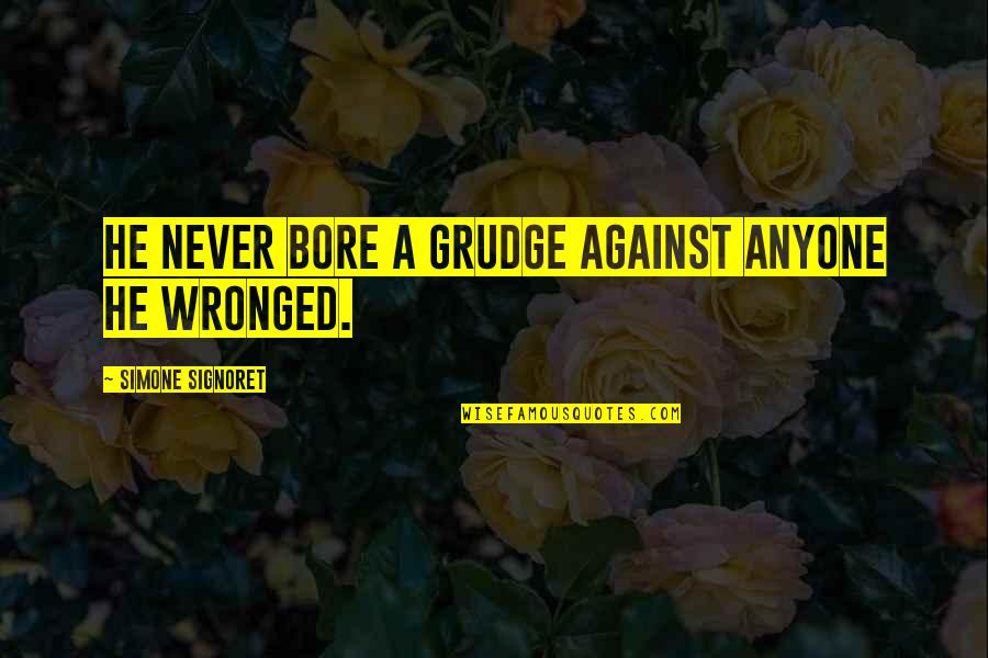 Belbin Teamwork Quotes By Simone Signoret: He never bore a grudge against anyone he