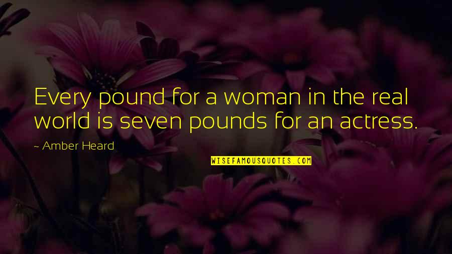Beleidigende Quotes By Amber Heard: Every pound for a woman in the real