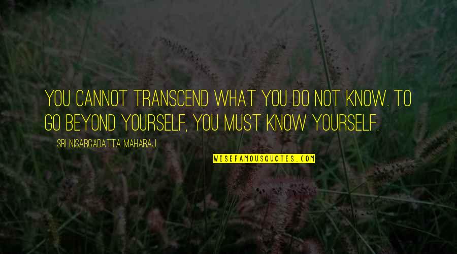 Belette Quotes By Sri Nisargadatta Maharaj: You cannot transcend what you do not know.
