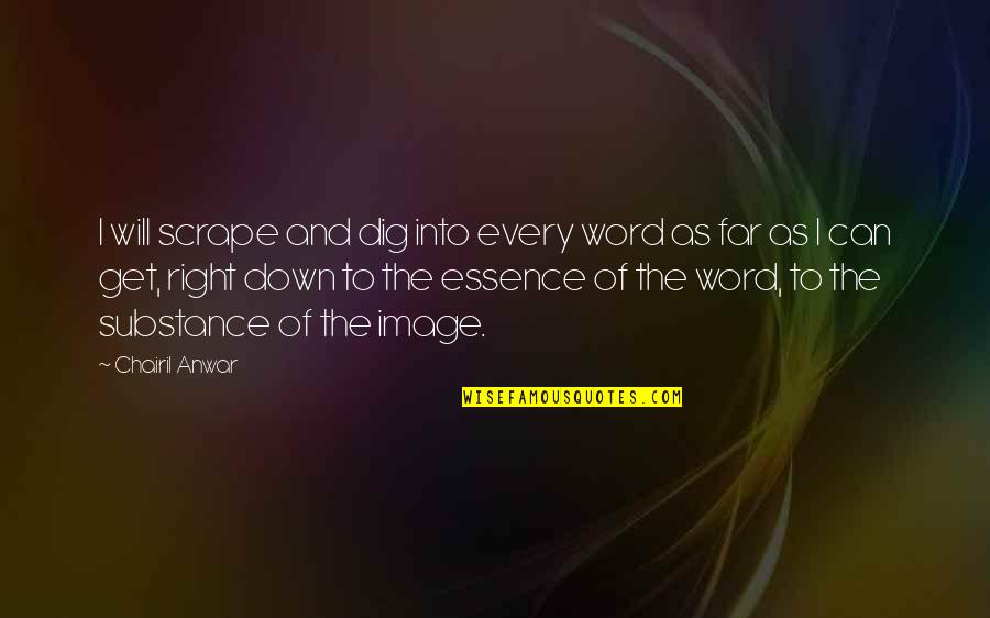 Belevenant Quotes By Chairil Anwar: I will scrape and dig into every word