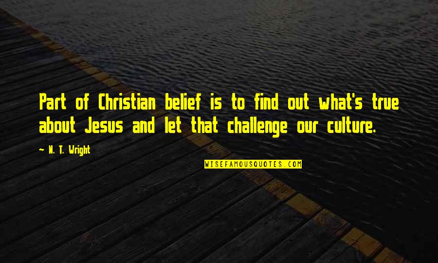 Belief In Jesus Quotes By N. T. Wright: Part of Christian belief is to find out