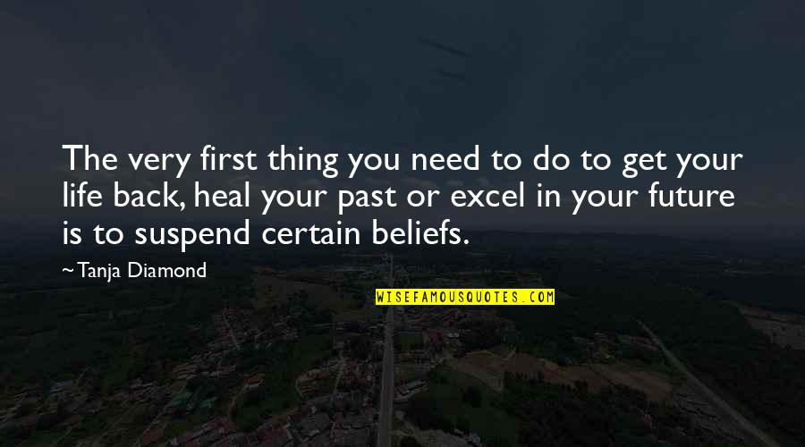 Beliefs In Life Quotes By Tanja Diamond: The very first thing you need to do