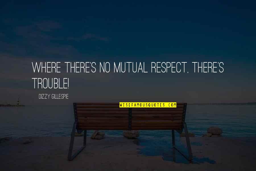 Believable Synonym Quotes By Dizzy Gillespie: Where there's no mutual respect, there's trouble!