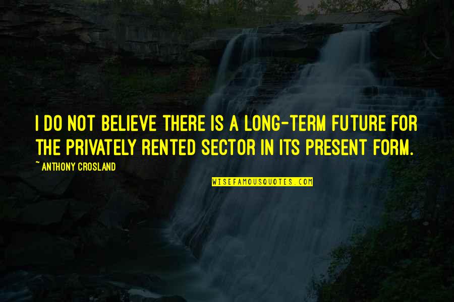 Believe In The Future Quotes By Anthony Crosland: I do not believe there is a long-term