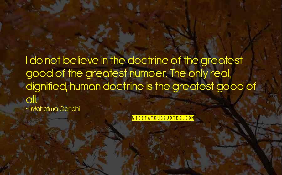 Believe In The Good Quotes By Mahatma Gandhi: I do not believe in the doctrine of