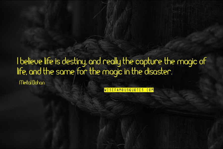 Believe In The Magic Quotes By Meital Dohan: I believe life is destiny, and really the