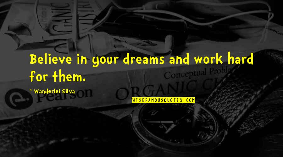 Believe In Your Dreams Quotes By Wanderlei Silva: Believe in your dreams and work hard for