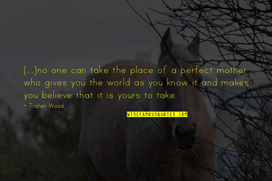 Believe No One Quotes By Tristan Wood: (...)no one can take the place of a