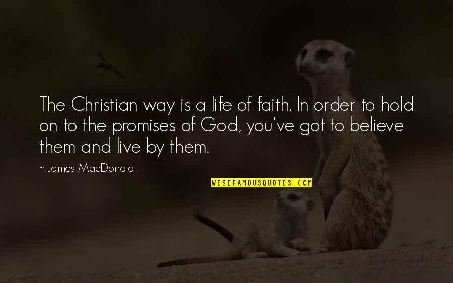 Believe On God Quotes By James MacDonald: The Christian way is a life of faith.