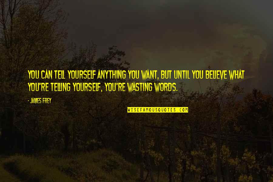 Believe What You Want Quotes By James Frey: You can tell yourself anything you want, but