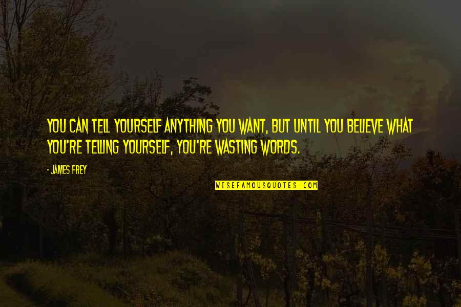 Believe Words Quotes By James Frey: You can tell yourself anything you want, but