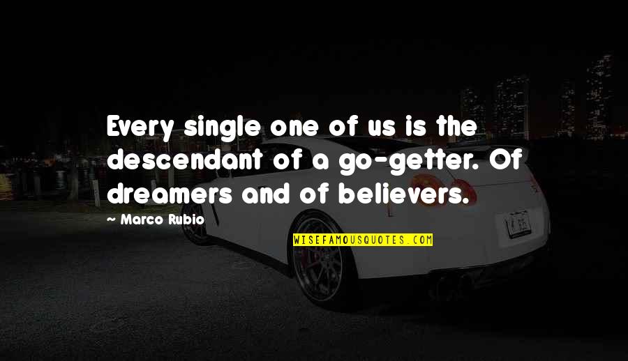 Believers Quotes By Marco Rubio: Every single one of us is the descendant