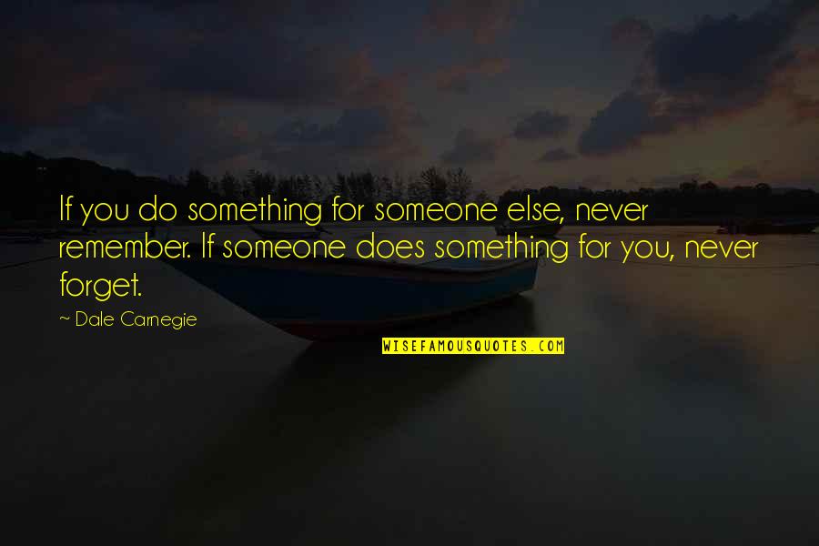 Belinay Quotes By Dale Carnegie: If you do something for someone else, never