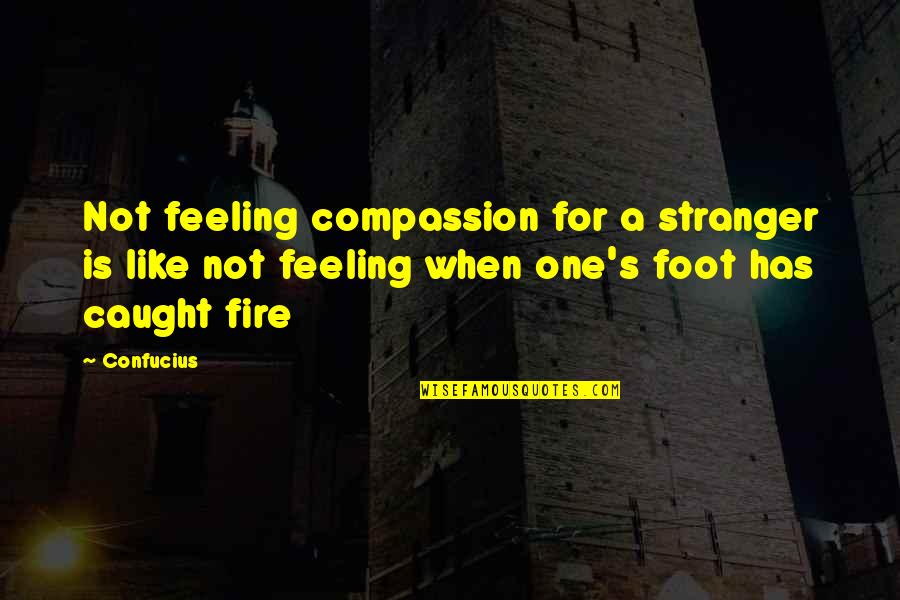 Beliquose Quotes By Confucius: Not feeling compassion for a stranger is like