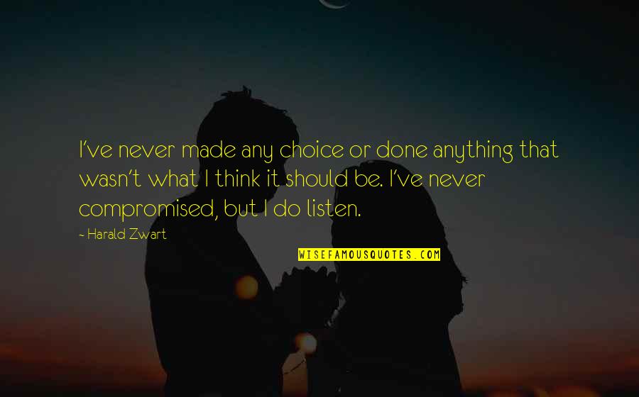 Bellamy Brooks Quotes By Harald Zwart: I've never made any choice or done anything