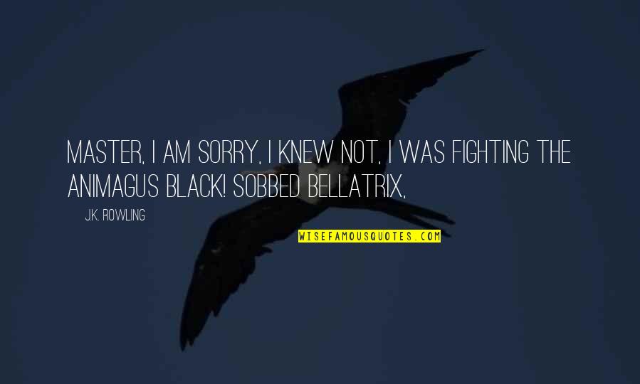 Bellatrix Quotes By J.K. Rowling: Master, I am sorry, I knew not, I