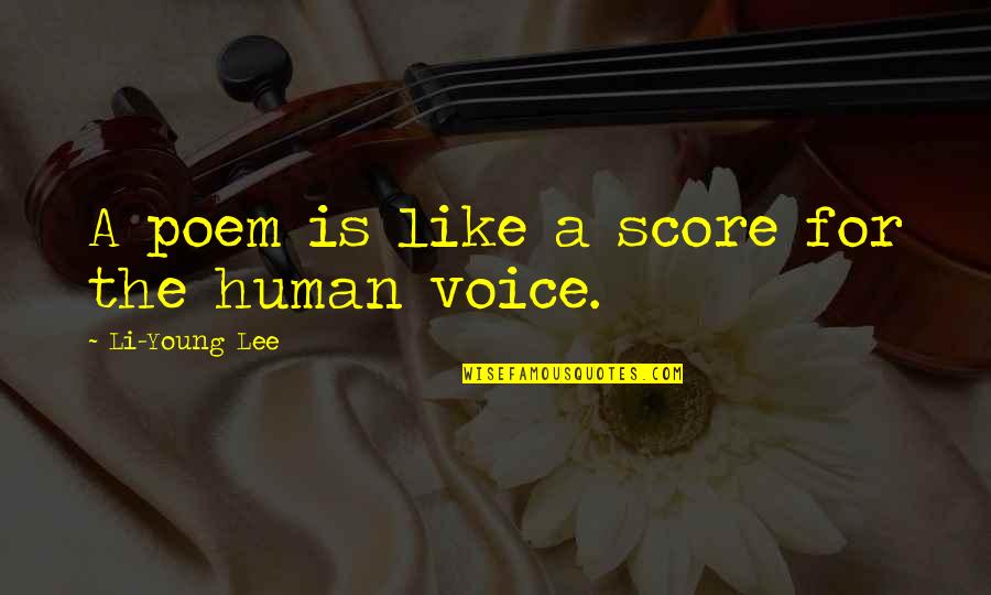 Belleroche Lithograph Quotes By Li-Young Lee: A poem is like a score for the Belleroche Lithograph Quotes By Li-Young Lee: A poem is like a score for the