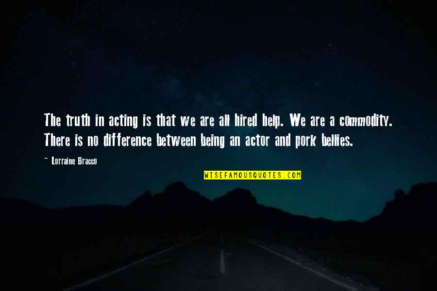 Bellies Quotes By Lorraine Bracco: The truth in acting is that we are