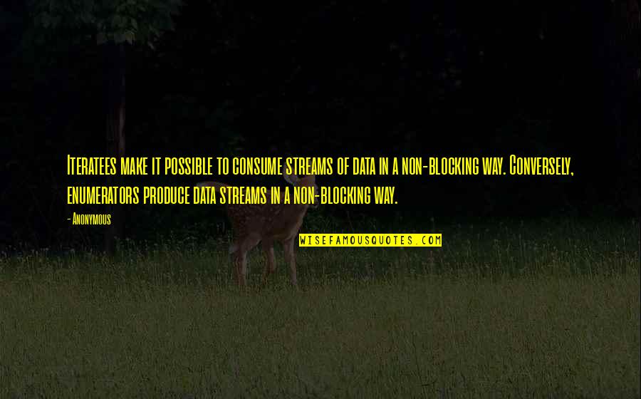 Belly And Menopause Quotes By Anonymous: Iteratees make it possible to consume streams of