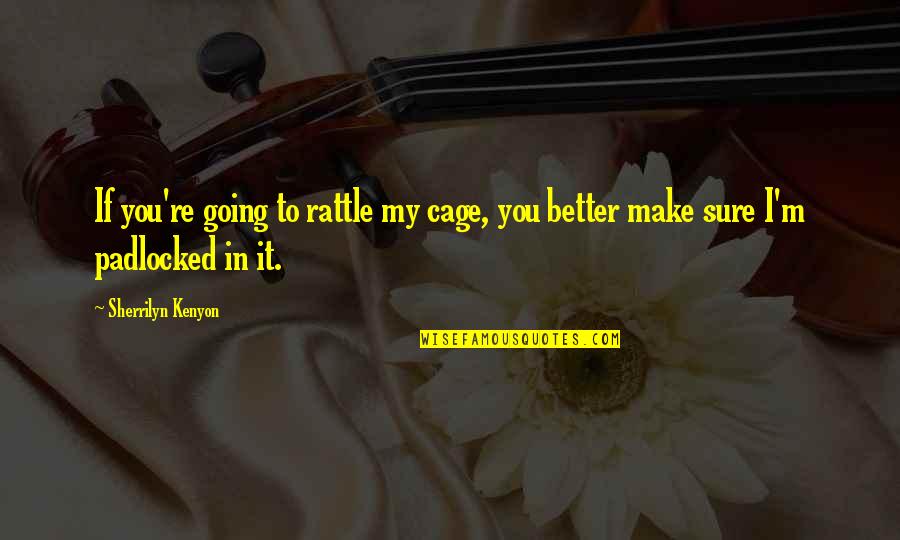 Belly And Menopause Quotes By Sherrilyn Kenyon: If you're going to rattle my cage, you