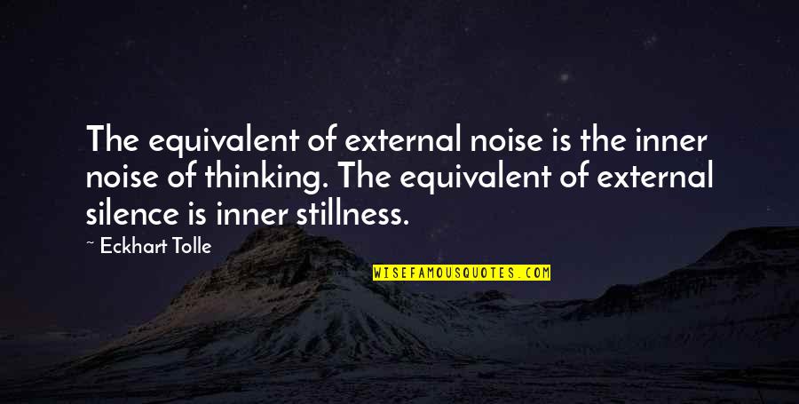 Belly Buns Quotes By Eckhart Tolle: The equivalent of external noise is the inner