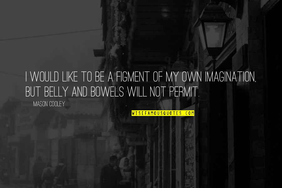 Belly Up Quotes By Mason Cooley: I would like to be a figment of