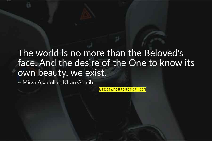 Beloved's Quotes By Mirza Asadullah Khan Ghalib: The world is no more than the Beloved's