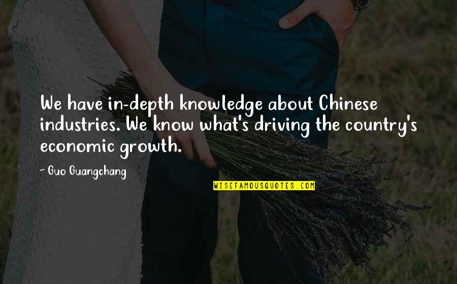 Belovics Quotes By Guo Guangchang: We have in-depth knowledge about Chinese industries. We