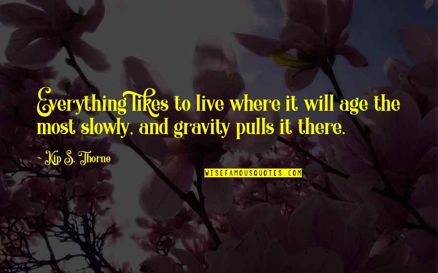Belshazzar Johnny Quotes By Kip S. Thorne: Everything likes to live where it will age Belshazzar Johnny Quotes By Kip S. Thorne: Everything likes to live where it will age